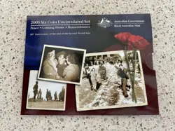 2005 SIX COIN UNCIRCULATED SET MARKING 60TH ANNIVERSARY END WW2