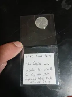 1943 STEAL WHEAT PENNY THE COPPER WAS NEEDED FOR WW 2 NO MINT