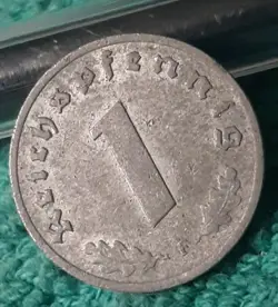 A WW2 GERMAN 1942 1 REICHSPFENNIG COIN , WWII GERMANY