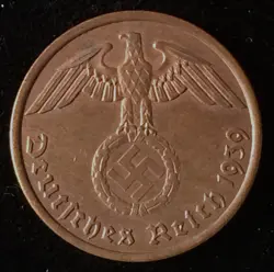 1939 GERMANY 2 PFENNIG, WORLD WAR 2