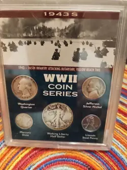 1943 D WW2 UNITED STATES SILVER COIN SET AMERICAN