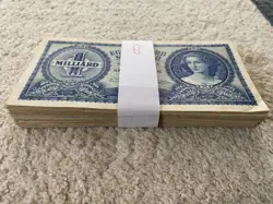 100 PCS 1 MILLIARD MILPENGO HUNGARY WW2 PENGO COLLECTION BANKNOTES  WWII P-131