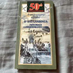 UNCICULATED ROYAL MINT 50TH ANNIVERSARY D DAY LANDINGS COIN WW2