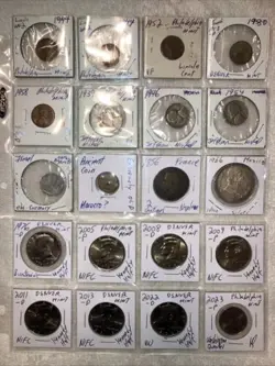 LOT OF 20-INSTANT COIN COLLECTION!….SILVER, WW2, NIFC , BICENTENNIAL , OBSOLETE