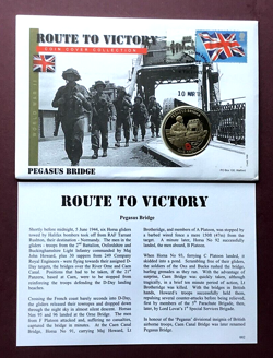 2005 - GIBRALTAR CROWN ON  PEGASUS BRIDGE WW2 COVER - EXCELLENT CONDITION