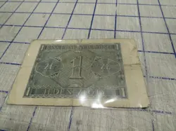 POLAND 1 ZLOTY 1940 WITH POST WW2 REENACTMENT  STAMP.