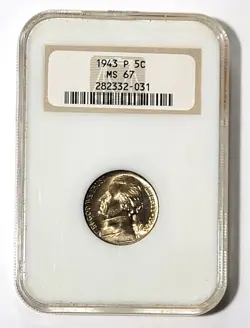 1943-P WORLD WAR 2 SILVER JEFFERSON NICKEL NGC 