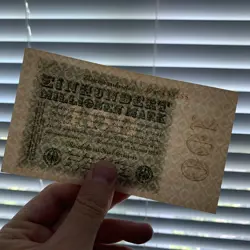 1923 GERMAN 100 MILLION MARK BANKNOTE, GERMANY CURRENCY ERA BETWEEN WWI WW2 WWII