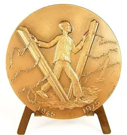 PERICLES LIBERATION MEDAL 'NO HAPPINESS WITHOUT FREEDOM' WW2 FREEDOM MEDAL