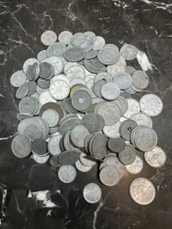 175  JAPAN WORLD WAR 2 ERA COINS SEN AND YEN MOSTLY ALUMINUM
