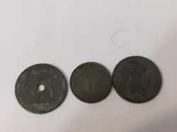 BELGIUM 3 DIFFERENT COINS WORLD WAR 2