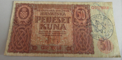CROATIA 100 KUNA 1941 BANKNOTE WW2