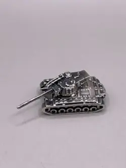 INVESTMENT CASTER POURED SILVER WW2  TANK .999 PURE SILVER! 33.5 GRAMS!