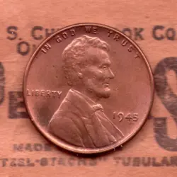 1945 P LINCOLN WHEAT CENT WW2 ERA COIN CIRCULATED