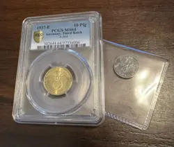 1937 NAZI COIN - PCGS MS64 F 10 PFENNIG PFG GERMANY, THIRD REICH J-364 WW2  1🪙