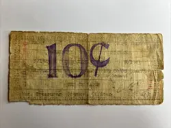 PHILIPPINES 10 CENTAVOS GUIUAN, SAMAR 1943 WORLD WAR 2 EMERGENCY CURRENCY RARE