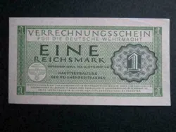 1 MARK REICHSMARK 1944 GERMANY (WEHRMACHT MILITARY NOTE) P-M38 UNC- WW2 (02)
