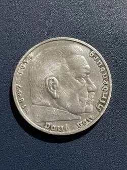 GERMANY 1938 F 5 MARK GERMAN WW2 SILVER COIN THIRD REICH  REICHSMARK