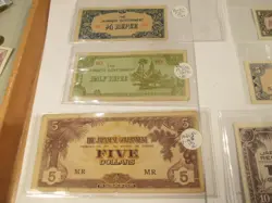 17 DIFFERENT JAPANESE INVASION CURRENCY WW2