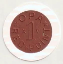 1944 US WWII OPA XV RED RATION TOKEN COLLECTIBLE WW2 COLLECTION OLD WAR COIN USA