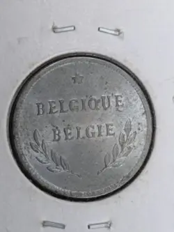 1944 BELGIUM 2 FRANCS WW2 COIN
