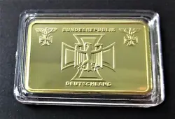 WW2 - NAZIBANK - BUNDESREPUBLIK - DEUTSCHLAND - 1 OZ GOLD LAYERED BAR