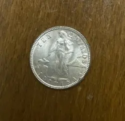 1944 D PHILIPPINES 10 CENTAVOS SILVER COIN WW2