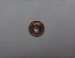 NAZI HAKENKREUZ ZEIT 1 PFENNIG 1937 F 3 PFENNIG HITLER  MARKE WW2 3 REICH TOP
