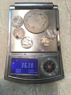 SILVER 1$  MORGAN DOLLAR SCRAP COIN 10C 1906 1942 90% SILVER 36.38 GRAMS LOT WW2