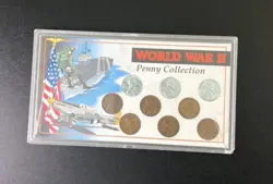 WORLD WAR 2 II PENNY COMPLETE SET OF 9 COINS MORGAN MINT
