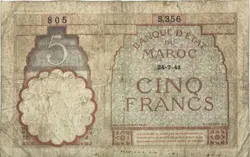 MOROCCAN FRANCS DIRHAMS