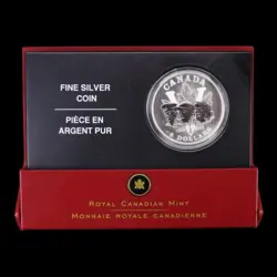 2005 1.1OZ FINE SILVER WW2 VICTORY IN 1945 CANADIAN COIN, CAPSULED, COA & CASED