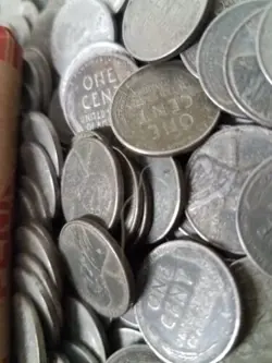 132A2016 LOT OF 16 U.S. WHEAT PENNIES 1943 WW2 LINCOLN STEEL CENTS COINS F-VF!!!