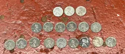 LOT OF 19 US WW2 WARTIME STEEL PENNIES 1943 VARIOUS CONDITIONS