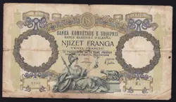 ALBANIA ---WW2 ---  20  FRANGA  1939-1944 ----VG ----