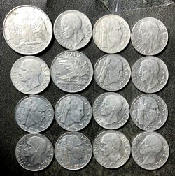 OLD ITALY COIN LOT - FASCIST WW2 ERA - 16 UNCOMMON COINS - LOT #O18