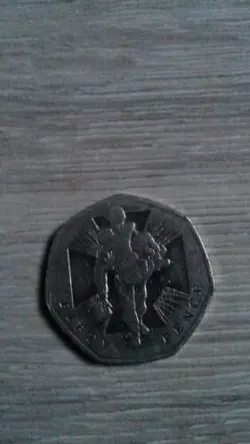 2006 50P COIN RARE HEROIC ACT MAN 60 YEARS SINCE END OF WW2 FIFTY PENCE COIN