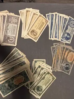 219 MILPENGO HUNGARY WW2 PENGO COLLECTION BANKNOTES WWII 1946 P-126...P130 P-131