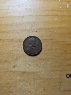 1944 LINCOLN WHEAT PENNY NO MINT MARK RIM ERROR ONE CENT COIN WW2 ERROR ON #1