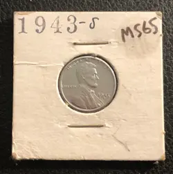 1943 S STEEL LINCOLN WW2 WHEAT 1C CENT GRADED AT COIN SHOP