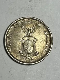 1945-S US-PHILIPPINES COMMONWEALTH FIFTY CENTAVOS SILVER COIN WW2 ERA