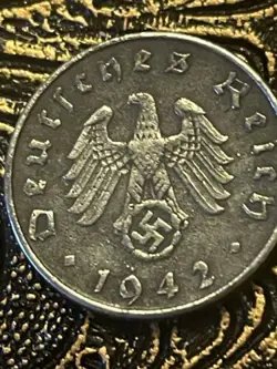 WWII WW2 GERMAN MILITARY 5 PFENNIG 1942 HISTORICAL ARTEFACT COLLECTORS COIN