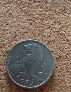 1939 WW2 BELGIUM COIN POST FREE UK BG8