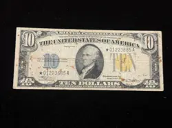 1934A $10 SILVER CERTIFICATE “NORTH AFRICA” STAR NOTE WW2 EMERGENCY ISSUE FR2309