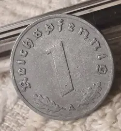 1940 A  1 REICHSPFENNIG ~ GERMANY ~ VINTAGE WW2 HEAVILY CIRCULATED COIN