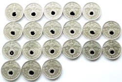 GERMAN 20X 5 REICHSMARK 1936 - 1939 SWASTIKA SILVER 3RD WW2 COIN COLLECTION MARK