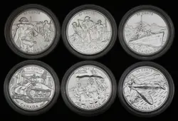 2005 CANADA WW2 BATTLE OF BRITAIN SET 50C SILVER #19671