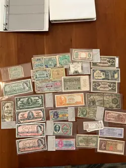 HUGE LOT OF FOREIGN CURRENCY, WW2, ARMY CURRENCY, EURASIAN, AMERICAS