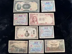 LOT OF WW2 PAPER MONEY JAPANESE, CHINESE, MILITARY BANKNOTES