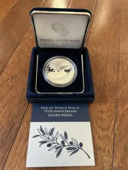 2020 END OF WW2 SILVER MEDAL MINT